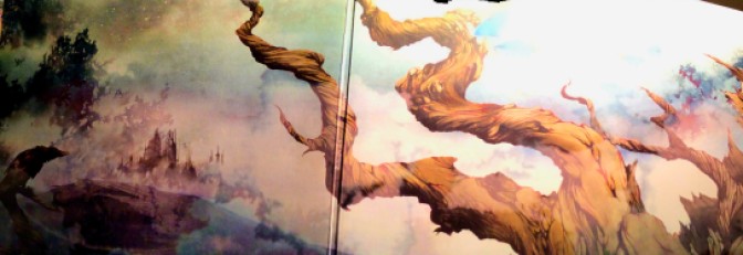 My, quite frankly, rubbish attempt to use the panorama function on my 'phone to capture the whole gatefold.