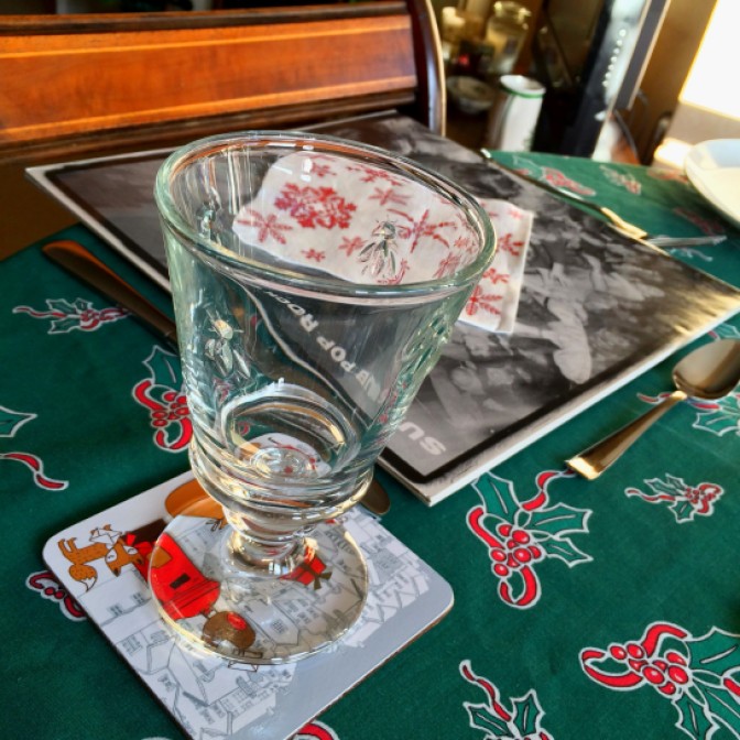 Traditional place-setting at the 1537 Christmas table